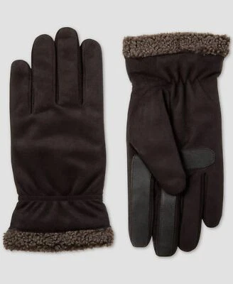 NEW $56 Isotoner Signature Mens Black Lined Smartouch Warm Winter Gloves Size L - Image 1 of 2
