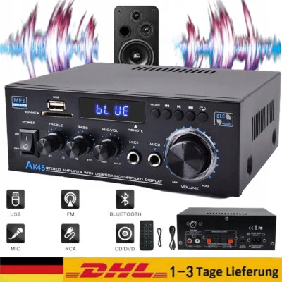 800W Verstärker Vollverstärker bluetooth 5.0 HiFi Stereo Amplifier Digital FM DE - Bild 1 von 4