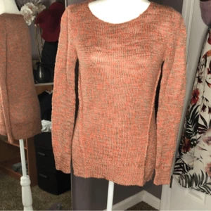 BP Damen Langarm Rundhals Wollmischung Pullover Rosa & Hellbraun Strick. Größe S - Bild 1 von 6