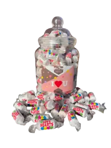 Swizzels Love Hearts I love You Novelty Jar 1200gm Valentines Sweet Gift - Picture 1 of 1