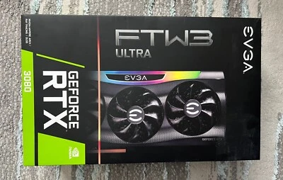 NEW  EVGA GeForce RTX 3080 FTW3 ULTRA GAMING 10GB GDDR6X Graphics Card - Image 1 of 2