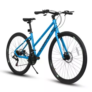 700C 21-Speed Road Hybrid Bike Adult Road Bike Road Bicycle Carbon Steel Frame - Picture 1 of 8