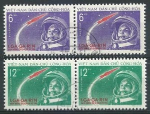 Vietnam 1961 Sc# 160-61 set Gagarin space pairs CTO CV $22 - Picture 1 of 1