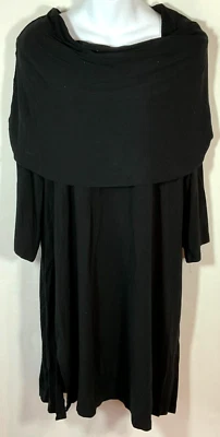 black cowl neck tunic DreamSacks Bamboo Dreams womens L - Image 1 of 4