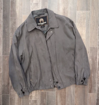 Weatherproof Men's Dark Gray Suede Jacket Size Large - Image 1 of 4