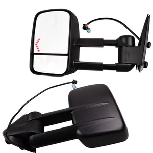 Power Heated LED Signals Tow Mirrors for 03-06 Chevy Silverado 1500/2500/HD/3500 - Picture 1 of 5
