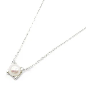 CARTIER C de Cartier Pearl Necklace 18KWG White Gold Used women Pendant - Picture 1 of 8