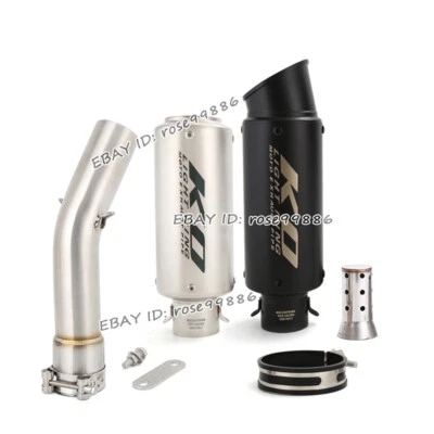 Middle Exhaust System Pipe Muffler Stainless Steel Tips For Yamaha FZ1 2010-2015 - Image 1 of 4