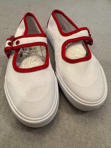 Vans Sneakers Ragazza 13 Nuove Mary Jane Love Vans Bianco Rosso Cuore Scarpe Casual