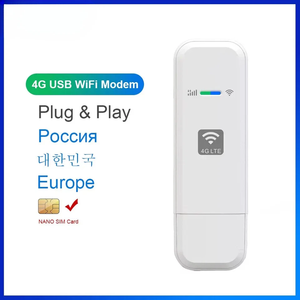 Lte Router Modem 4G Wifi SIM Card Dongle Portable Mobile Wifi Uif Plug and Play - Image 1 of 4