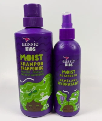 Champú húmedo Aussie Kids 16 oz y desenredante húmedo 8 oz perfumado con frutas tropicales Foto 1 de 3