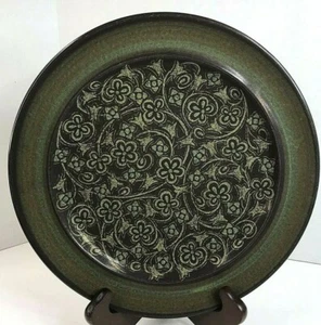 Retro Franciscan Madeira Dinner Plate Green Floral Earthenware 10.5" Vtg EUC - Picture 1 of 10