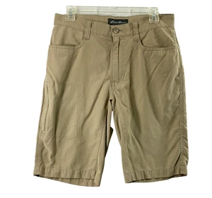 Pantalones Cortos Eddie Bauer Caqui Para Hombre Talla 30 Bermudas 10" Bolsillos Entrepierna Senderismo Aire Libre - Imagen 1 de 12