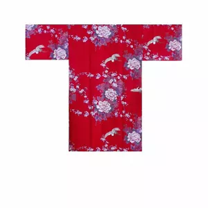Authentic Japanese Ladies' Yukata / Kimono: Flying Crane & Peony #921 - Picture 1 of 16