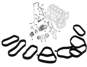 OIL COOLER GASKET KIT for CITROEN Berlingo C3 C4 Xsara 1.4HDi 1.6HDi - Picture 1 of 1