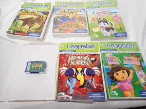 Leapfrog Leapster Learning System Games Lot of 6 Digging for Dinosaurs Dora Pet - Picture 1 of 7