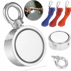 400-600LB Fishing Magnet Kit Strong Neodymium Pull Force Treasure Hunt 10M Rope - Picture 1 of 17