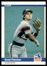 1984 Fleer Scott Fletcher Baseball Card Chicago White Sox #59