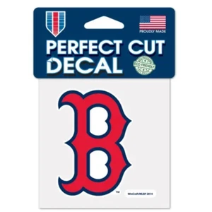 Boston Rosso Sox Alternate Team Logo Con Blu Confine Perfetto Taglio Calcomania - Picture 1 of 1
