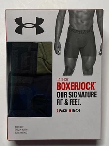 Under Armour UA Tech BoxerJock Boxer Briefs - 2 Pack - 6" Inseam - 5XL - NWT - Picture 1 of 3