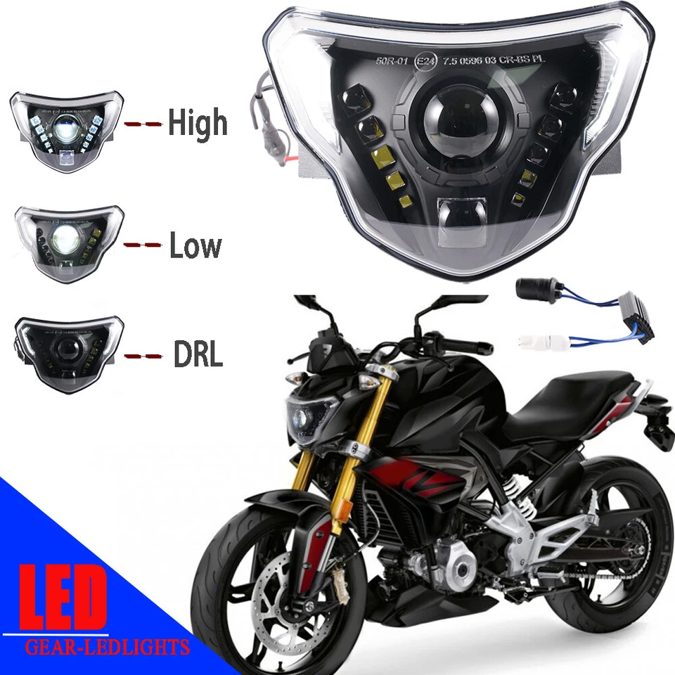 Faro LED con luz de posición para BMW G310R 2016-2021 G310GS 2018-2021 Foto 1 de 4
