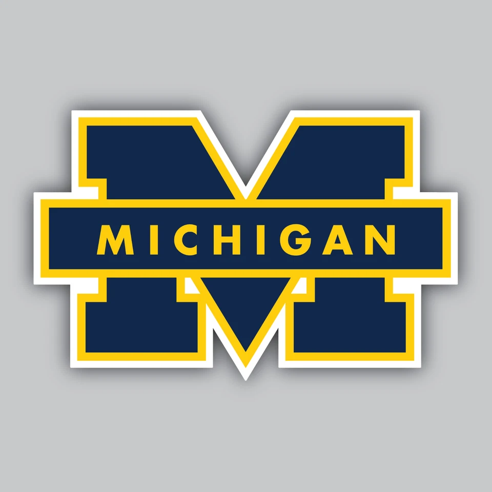 Adesivo/decalque de vinil da Universidade de Michigan -NCAA - futebol universitário - Wolverines - Imagem 1 de 2