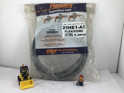 GENERAL WIRE SPRING COMPANY 25HE1-AC - FLEXICORE - 25' x 5/16" - REPLACEMENT CABLE - GENERAL - **NOS!!**