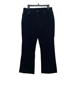 Pantalones de mezclilla negros Ralph Lauren Jeans Co para mujer 10 frente plano recto - Imagen 1 de 10