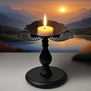 Pillar Candle Holder Candle Stand Classic Craft Vintage Design Home Decoration - Picture 1 of 7