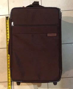 Briggs & Riley Baseline Brown Luggage Carry On Suitcase - Picture 1 of 6