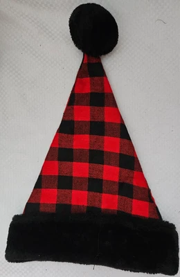 Festive Plaid Santa Claus Hat/ Christmas Wear/ Christmas Time Fun - Image 1 of 4