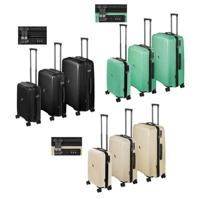 Reisekoffer 4 Rollen Koffer 3er Set Trolley Hartschalen Handgepäck TSA Schloß - Bild 1 von 4
