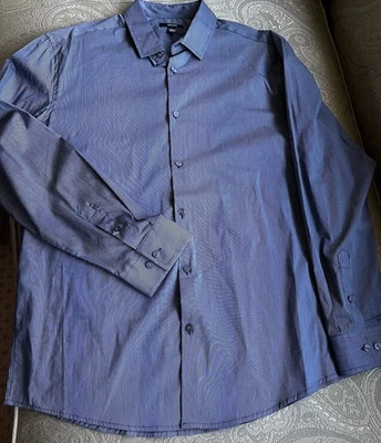 NWT Alfani Men’s Dress Shirt Size Large Blue (Original $55) - Image 1 of 4