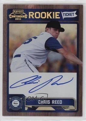 2011 Playoff Contenders Rookie Tickets Signatures Chris Reed #RT45 Auto - Image 1 of 2