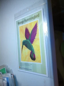Mango Hummingbird Bird Animal Nature Quilt Pattern Template 6" x 9" eQuilt - Picture 1 of 1