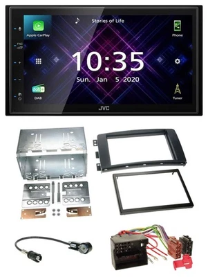 JVC DAB 2DIN MP3 Bluetooth USB Autoradio für Smart ForTwo 07-10 ForFour 04-06 Qu - Bild 1 von 4