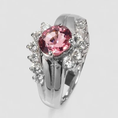Ravishing Pink Tourmaline 0.85Ct 925 Sterling Silver Guarantee Gemstone Rings - Image 1 of 4