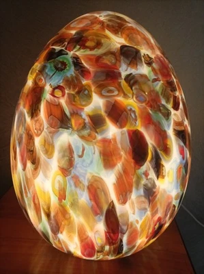 Wunderschöne große Tischlampe  MURANO Glas,  Ei Design, gebraucht TOP! - Bild 1 von 4