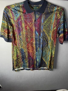 Vintage Coogi Australia Multicolor Polo Shirt Size XL - READ - Picture 1 of 11