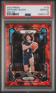 2023 Panini Prizm #170 Anthony Black Red Ice PSA 10 rc - Picture 1 of 2