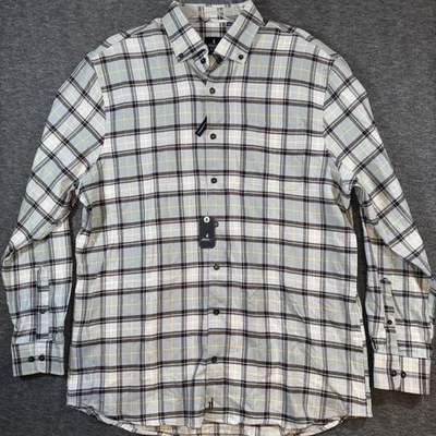 Johnnie O Mens Fulton Top Shelf Button Up Plaid Flannel Shirt Seal Sz Small NEW - Image 1 of 4