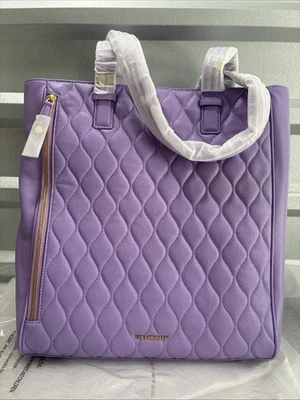 Vera Bradley Quilted Leather Leah Zipper Tote Lavender RARE *NEW* - Image 1 of 4