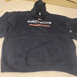 3XL Denver Broncos HOODIE Sweatshirt, ohne Etikett Navy 3/4 Ärmel - Bild 1 von 5