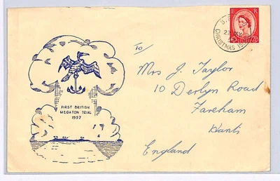 GB USADO *ISLA DE NAVIDAD* Cubierta 1957 ATOMIC BOMB TRIAL AVES ILUSTRADAS XG211 Foto 1 de 4