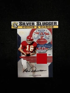 2009 Len Dawson Playoff National Treasures 50th Anniversary Patch Auto /25 Chief - Bild 1 von 4