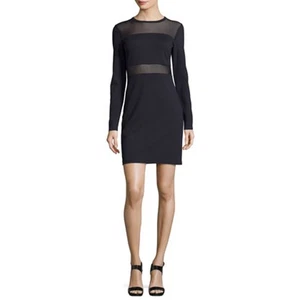 Michael Kors Minikleid Langarm Netzeinsatz Bodycon Sexy Date Night M 2377 - Bild 1 von 6