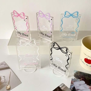 Transparent Korean Style Card Holder Bowknot ID Card Holders Girls Gift - Picture 1 of 14