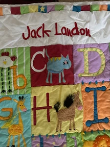 Jack Landon Safari Jungle Zoo Plush Toddler Bed Blanket Never Used Wrong Name - Picture 1 of 24
