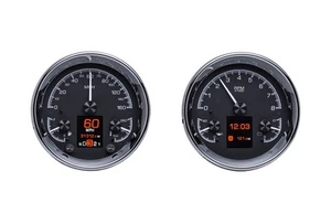 Dakota Digital Universal Dual 5.4" Round Analog Gauge System HDX-2014-K - Picture 1 of 17