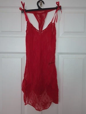 Красный кружевной сорочки совершенно новый один размер на ноги Avenue - Изображение 1 из 3